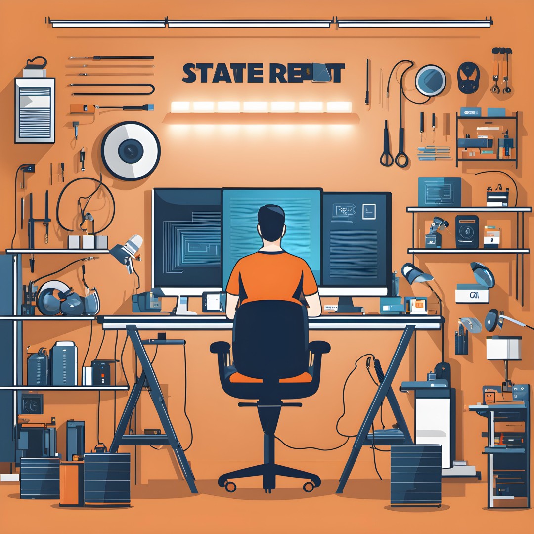Mixed – Key visuals for a tech repair service — professional, trustworthy, modern.
