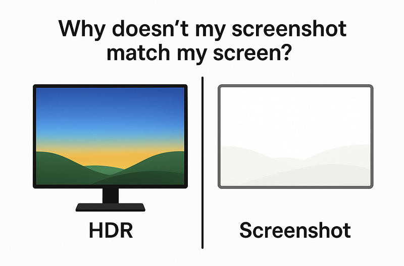 HDR Monitor: Why Screenshots Look Washed Out and 4 Other Surprises
