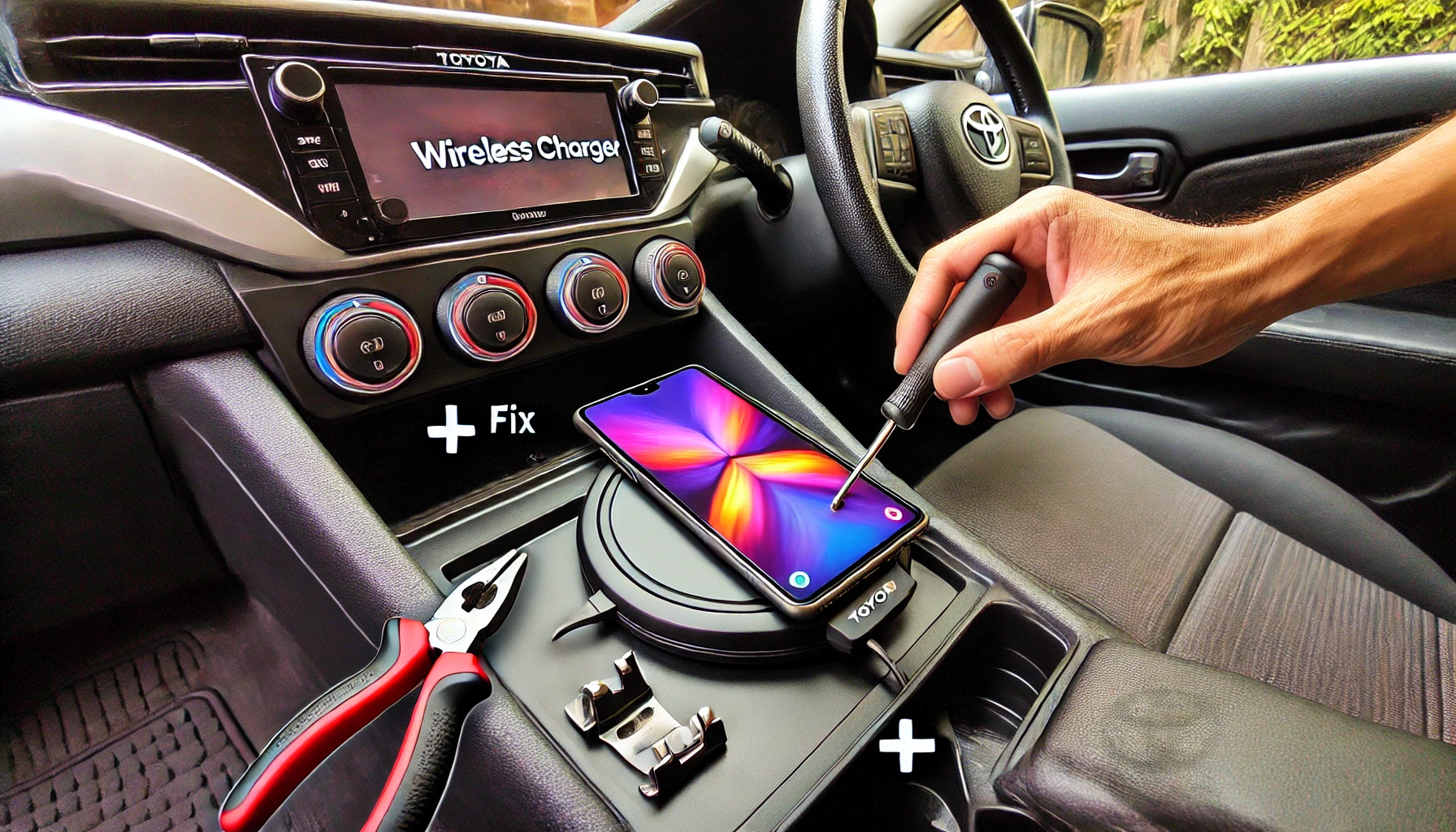 Toyota Corolla Cross’s Original Wireless Charger Adjustment
